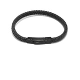 LBM-474,Stainless Steel Clasp Leather Bracelet-Gold Blue, Silve Blue or Gold Black color, Width-6mm,Length-8''