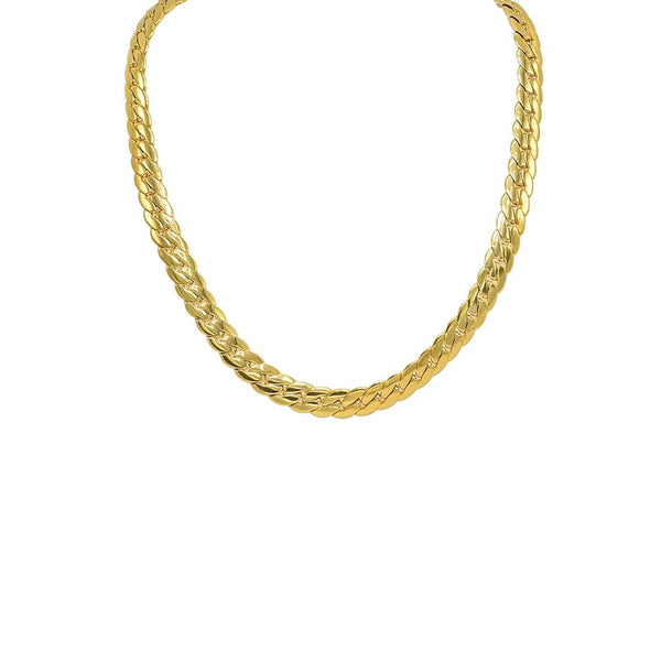 Stainless Steel 6mm and 8mm Width Flat Snake Chain-Gold or Silver Color-SNKC